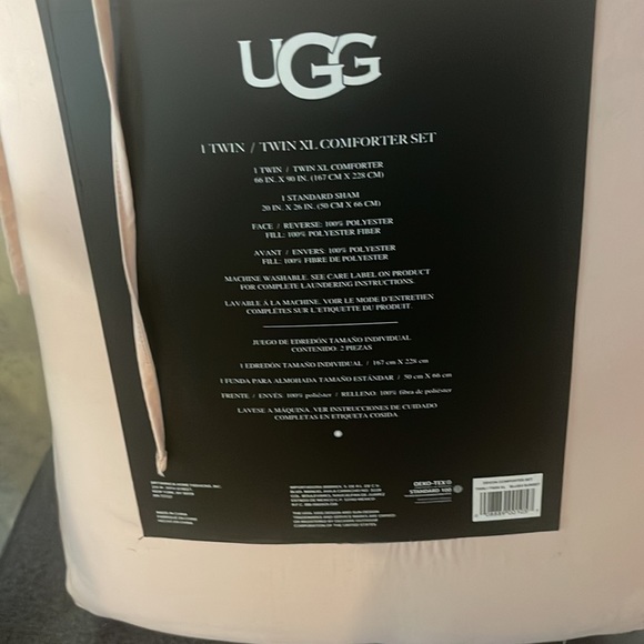 Ugg light pink twin/ twin xl comforter and sham - Picture 4 of 4